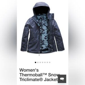 The North Face Blue Grey Ski & Snow Jacket